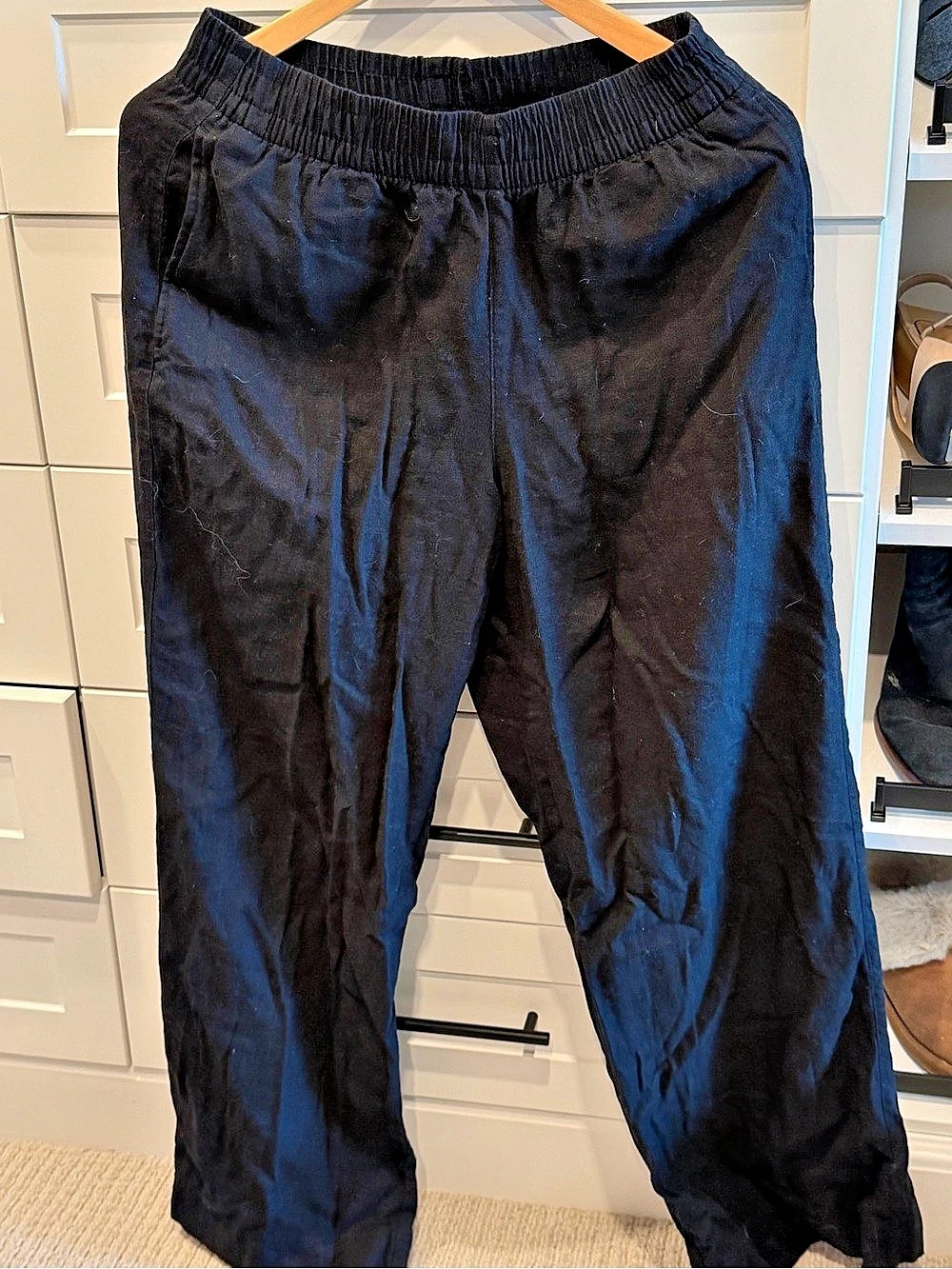 Black linen wide leg Pants old navy